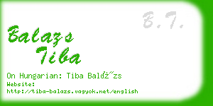 balazs tiba business card